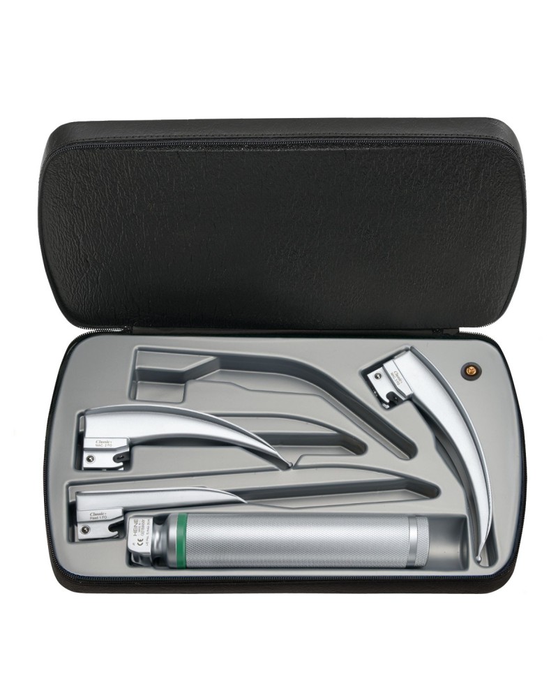 Ensemble de laryngoscopes HEINE Classic + à fibre optique (FO) 2,5 V Ensemble de laryngoscopes HEINE Classic + à fibre optique (FO) 2,5 V