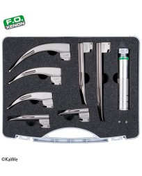 Kit de laryngoscope KaWe, adulte et pédiatrique, 2,5 V, F.O.