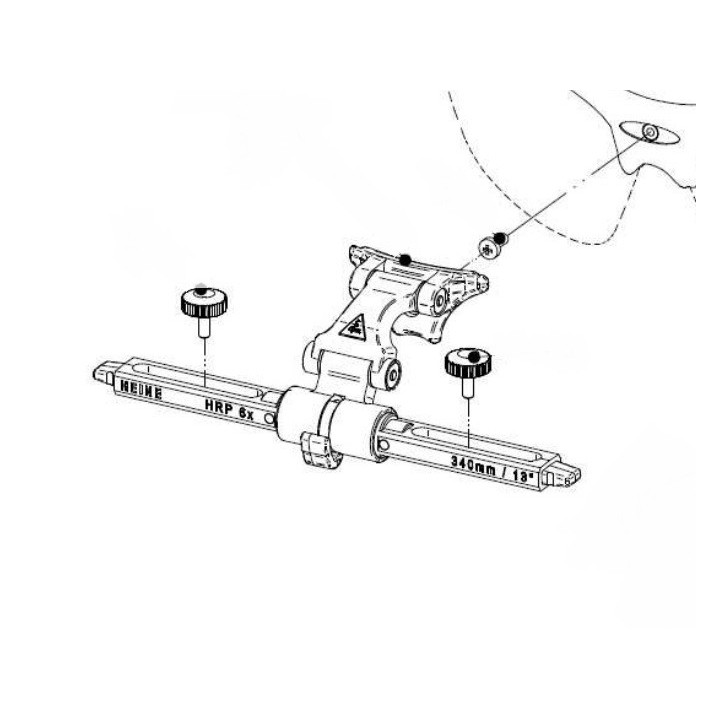 HEINE I-VIEW for binocular loupes HR and HRP mounting on S-FRAME