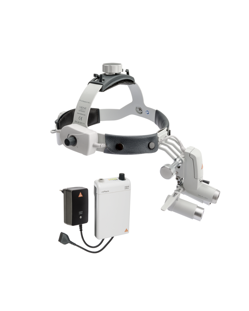 Lampe Frontale HEINE ML4 LED Kit 3c avec loupes binoculaires HRP 3,5x Lampe Frontale HEINE ML4 LED Kit 3c avec loupes binoculaires HRP 3,5x