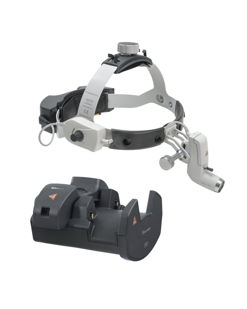 Linterna frontal HEINE ML4 LED con EN 50 y mPack UNPLUGGED Linterna frontal HEINE ML4 LED con EN 50 y mPack UNPLUGGED