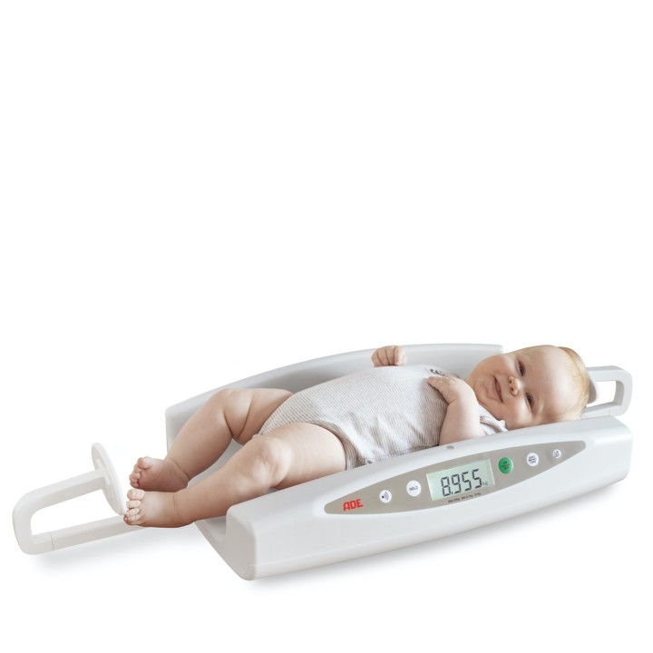 Balança aprovada para bebês ADE M118000-01 com medida digital de comprimento