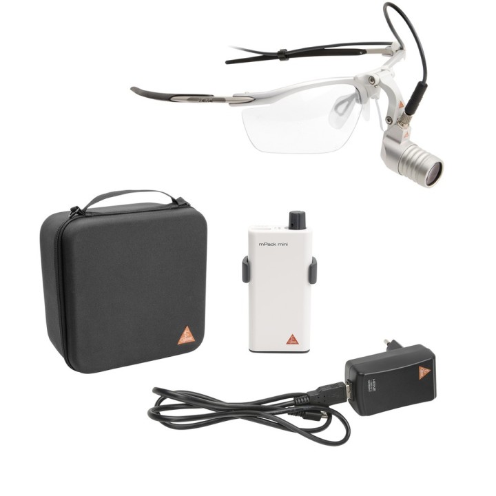 Kopfleuchte HEINE MicroLight 2 LED auf S-FRAME mit mPack mini