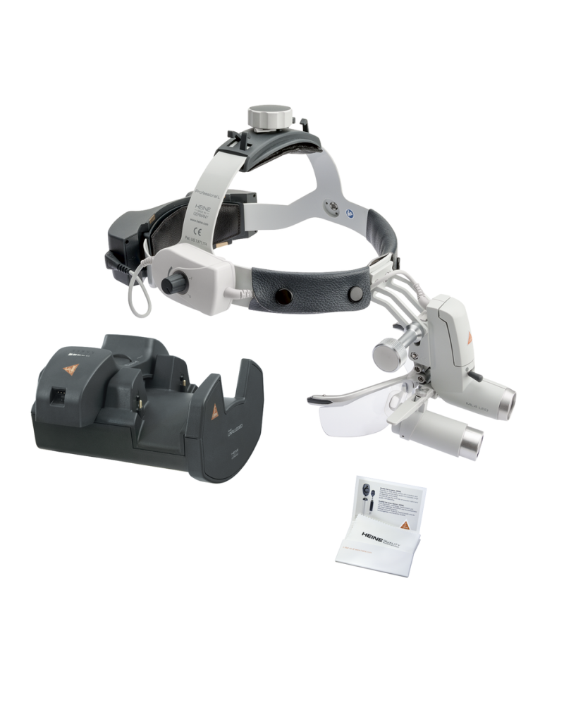 Lampe frontale HEINE ML4 LED Kit 8 avec loupes HRP 3,5x Lampe frontale HEINE ML4 LED Kit 8 avec loupes HRP 3,5x