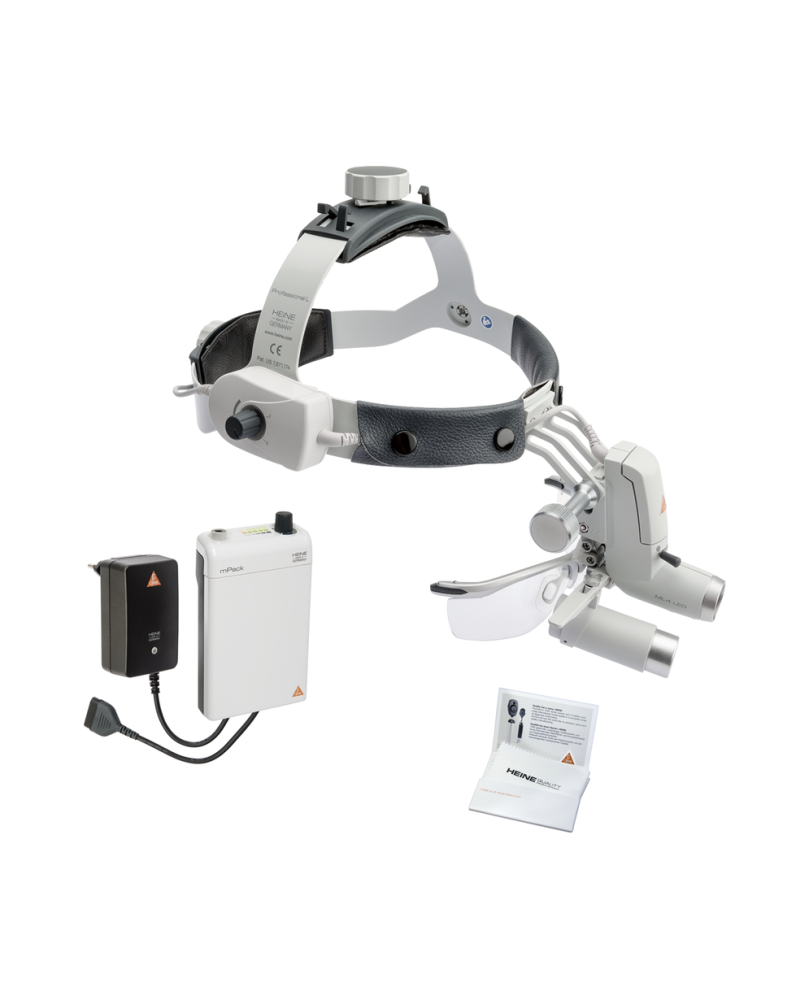 Lampe Frontale HEINE ML4 LED Kit 4 avec Loupes binoculaires HRP 4x Lampe Frontale HEINE ML4 LED Kit 4 avec Loupes binoculaires HRP 4x