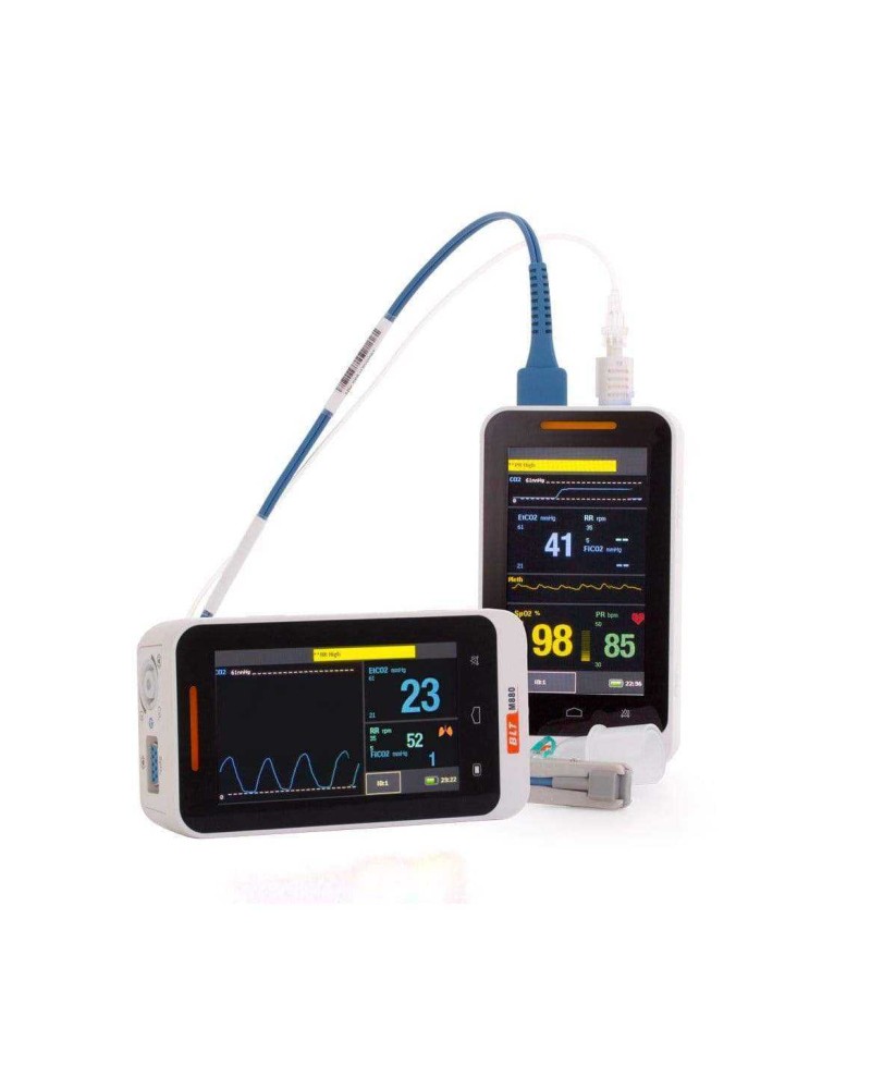 Mobile Spo2 Machine Moniteur patient mobile et capnographe Biolight M 880 mesure CO2, SpO2