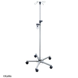 KaWe Support à perfusion ACIER INOXYDABLE 5 pieds version lourde
