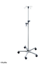 KaWe Support à perfusion ACIER INOXYDABLE 5 pieds version lourde