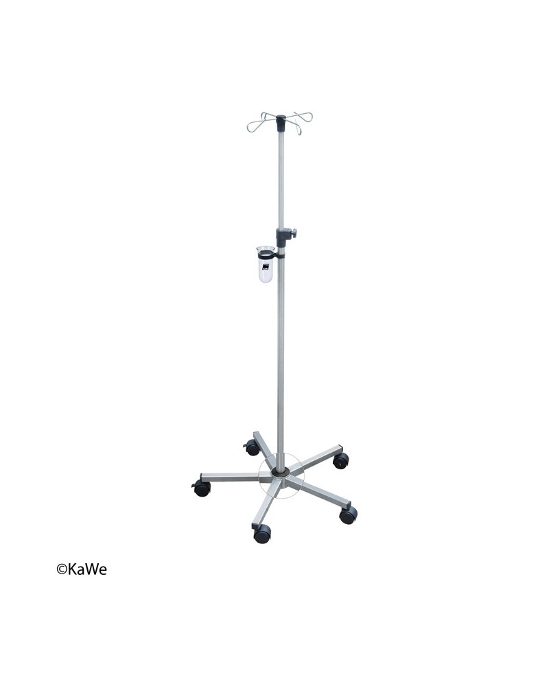 KaWe Support à perfusion ACIER INOXYDABLE 5 pieds version lourde KaWe Support à perfusion ACIER INOXYDABLE 5 pieds version lourde