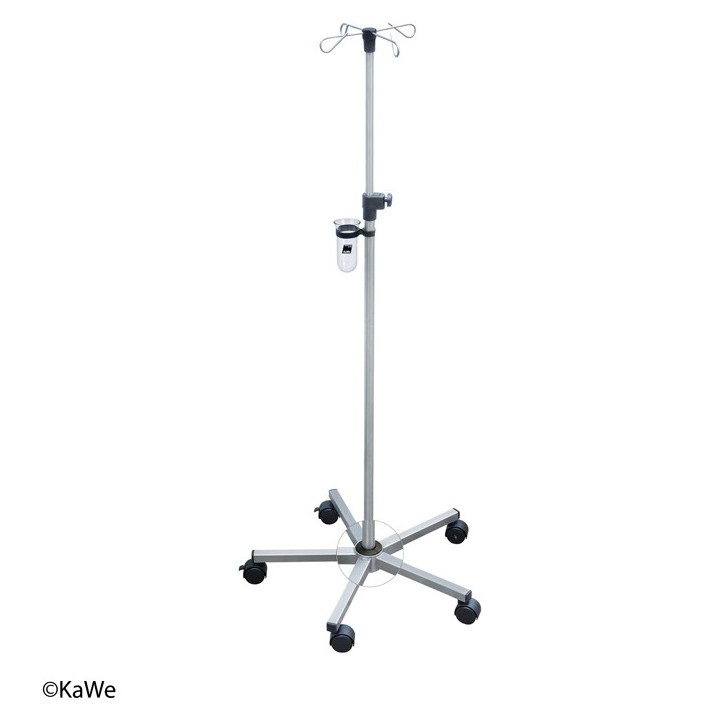 Supporto per infusione KaWe IN ACCIAIO INOX Versione pesante da 5 piedi