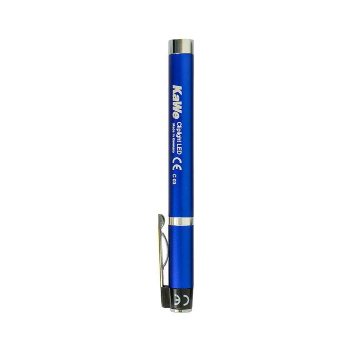 KaWe CLIPLIGHT LED pupil pen light, blue metallic
