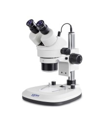 KERN OZL 465 Microscópio estéreo zoom com anel de iluminação LED