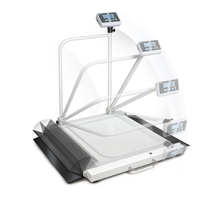 Wheelchair scale with practical handrail KERN MWA 300K-1PM