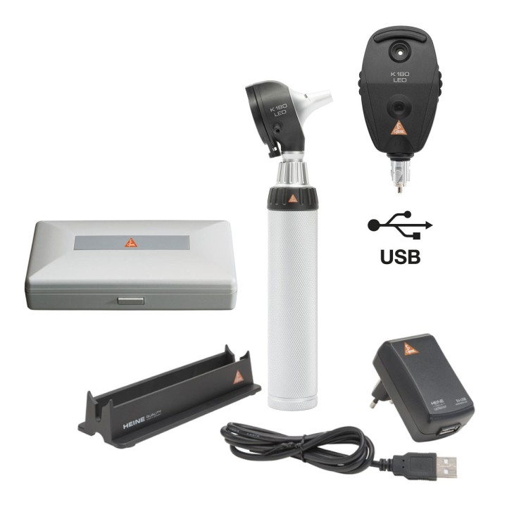 Set diagnostico HEINE K180 LED con manico ricaricabile