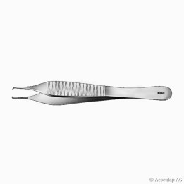 Aesculap Surgical Tweezers Adson, fine w/ thread plate,12 cm