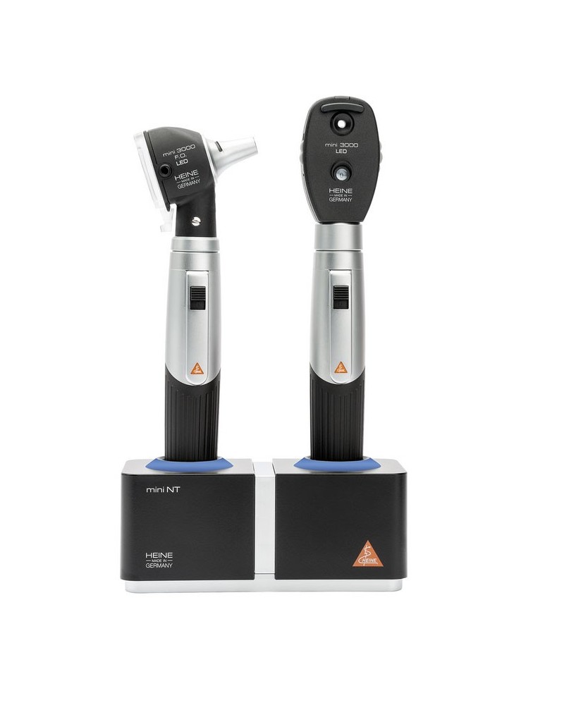 Kit de diagnostic HEINE mini 3000 LED avec chargeur de table Kit de diagnostic HEINE mini 3000 LED avec chargeur de table