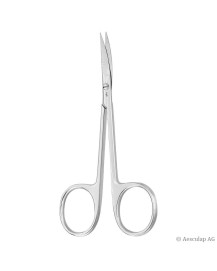 Iris- und Fadenschere Aesculap, gebogen, spitz/spitz, 11,5 cm