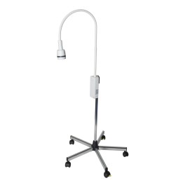 Lámpara para exploración LED HEINE EL3 con soporte con ruedas, base de metal