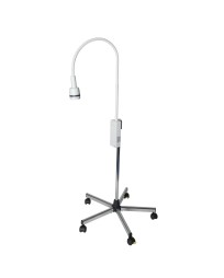 Lámpara para exploración LED HEINE EL3 con soporte con ruedas, base de metal