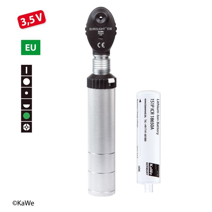 KaWe EUROLIGHT E36 ophthalmoscope with charging station