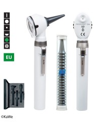 Conjunto de diagnóstico Otoscópio e Oftalmoscópio KaWe PICCOLIGHT LED
