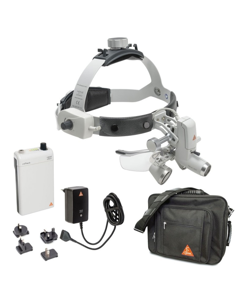 HEINE ML4 LED Set con occhialini binoculari HR 2,5x e S-GUARD HEINE ML4 LED Set con occhialini binoculari HR 2,5x e S-GUARD