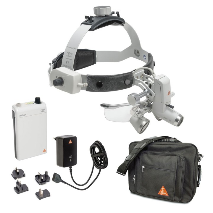 HEINE ML4 LED Set com lupas binoculares HR 2,5x e S-GUARD