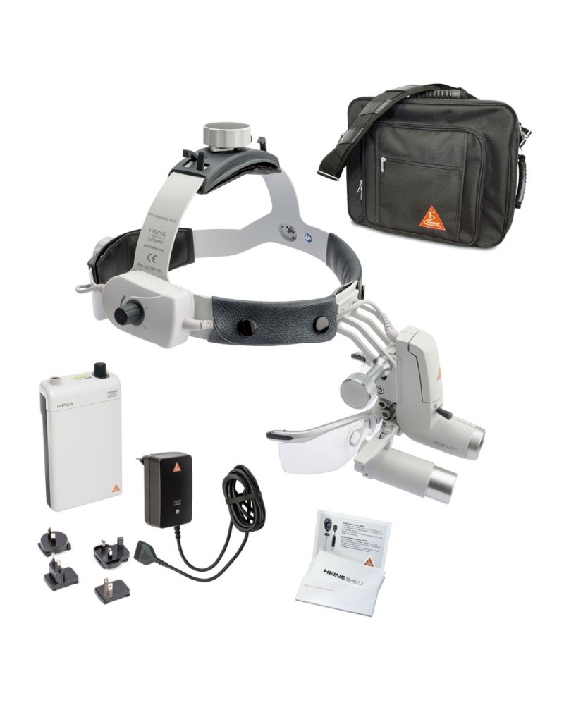HEINE ML4 LED Set con occhialini binoculari HRP e S-GUARD HEINE ML4 LED Set con occhialini binoculari HRP e S-GUARD