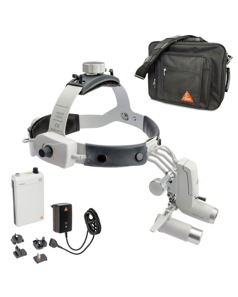 HEINE ML4 LED Set con occhialini binoculari HRP e mPack HEINE ML4 LED Set con occhialini binoculari HRP e mPack
