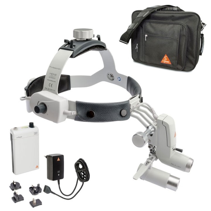 HEINE ML4 LED Set com lupas binoculares HRP e mPack