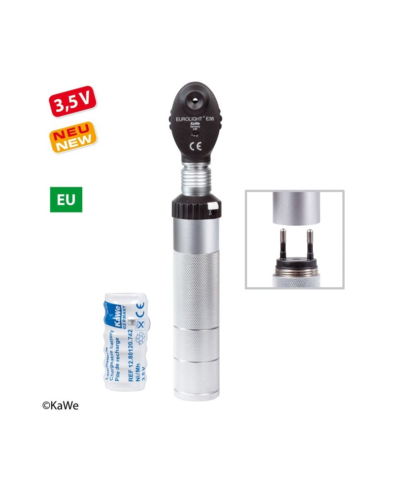 KaWe EUROLIGHT E36 Ophthalmoskop EU Ladestecker 240 V.