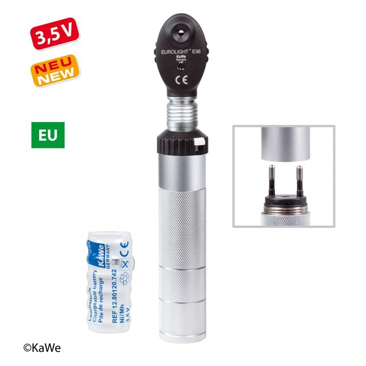 KaWe EUROLIGHT E36 Ophthalmoskop EU Ladestecker 240 V.