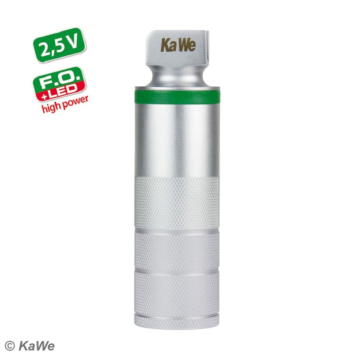 KaWe F.O. LED laryngoscope battery handle, 2.5 V, high power, short, AA