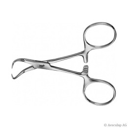Pinza para toallas BACKHAUS Aesculap, curvada, 110 mm