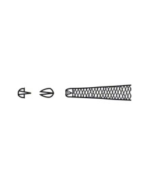 Pince à tissu Aesculap ADSON, droite, délicate, 120 mm, 1 x 2 dents