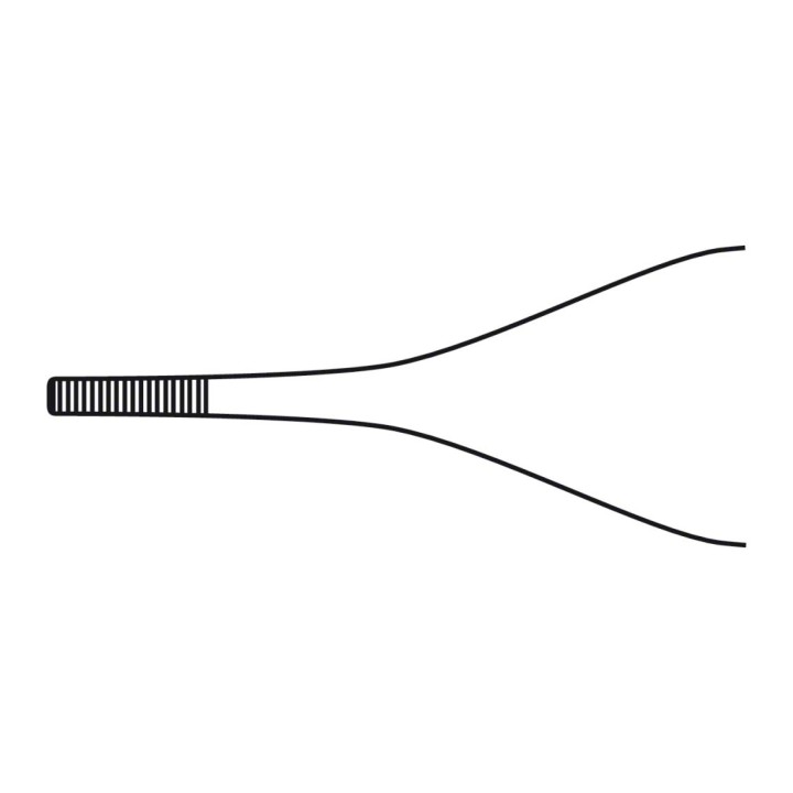 Aesculap HUDSON Dressing Tweezers, straight, delicate, 125 mm
