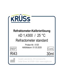 KRÜSS Refractometer calibration liquid nD 1.4300 with certificate