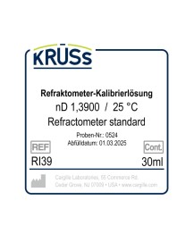 KRÜSS Refractometer calibration liquid nD 1.3900 with certificate