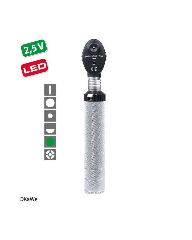 KaWe EUROLIGHT E36 LED-Ophthalmoskop mit Batteriegriff KaWe EUROLIGHT E36 LED-Ophthalmoskop mit Batteriegriff