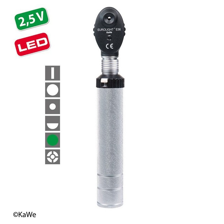 KaWe EUROLIGHT E36 LED ophthalmoscope with battery handle