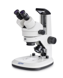 Microscopio stereo zoom Binocolo KERN OZL 467 LED con impugnatura