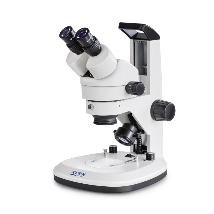Microscópio estéreo com zoom KERN OZL 467 LED Binocular com alça