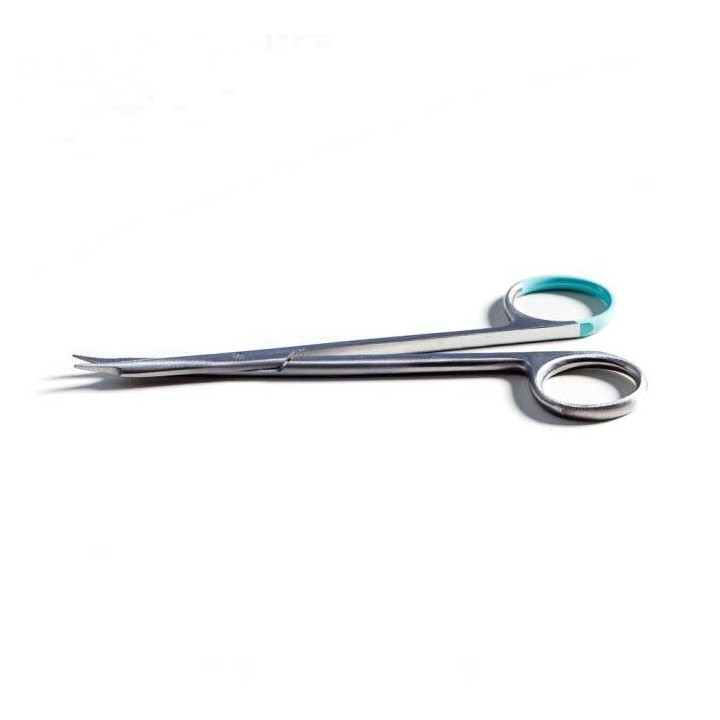 Tijeras de disección, curvas, fino, 145 mm, estériles, desechables
