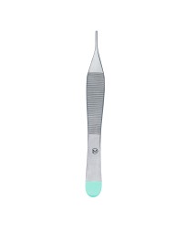 Micro-Adson tweezers, anatomically straight, 12 cm, sterile
