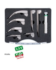 Set laringoscopio KaWe LED F.O. Miller e Macintosh