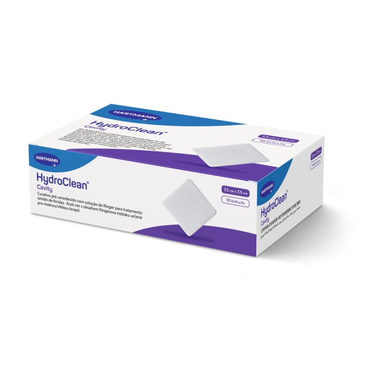 Compressa estéril para feridas HARTMANN HydroClean cavity, 7,5x7,5 cm