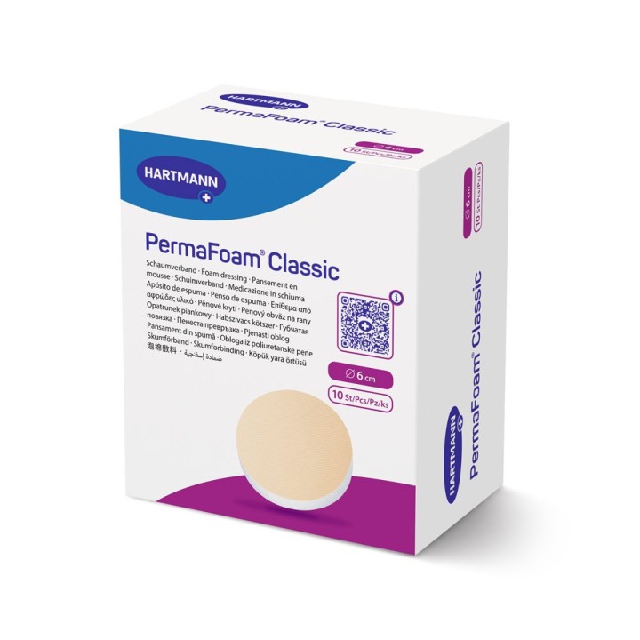 HARTMANN PermaFoam Classic foam dressing Ø 6 cm, sterile
