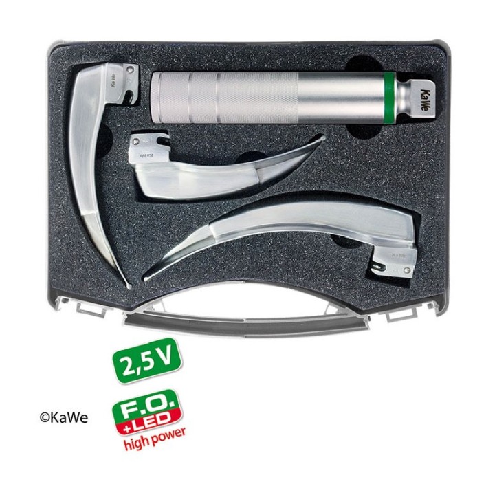 KaWe MEGALIGHT Macintosh hp LED F.O. Laryngoskop Set