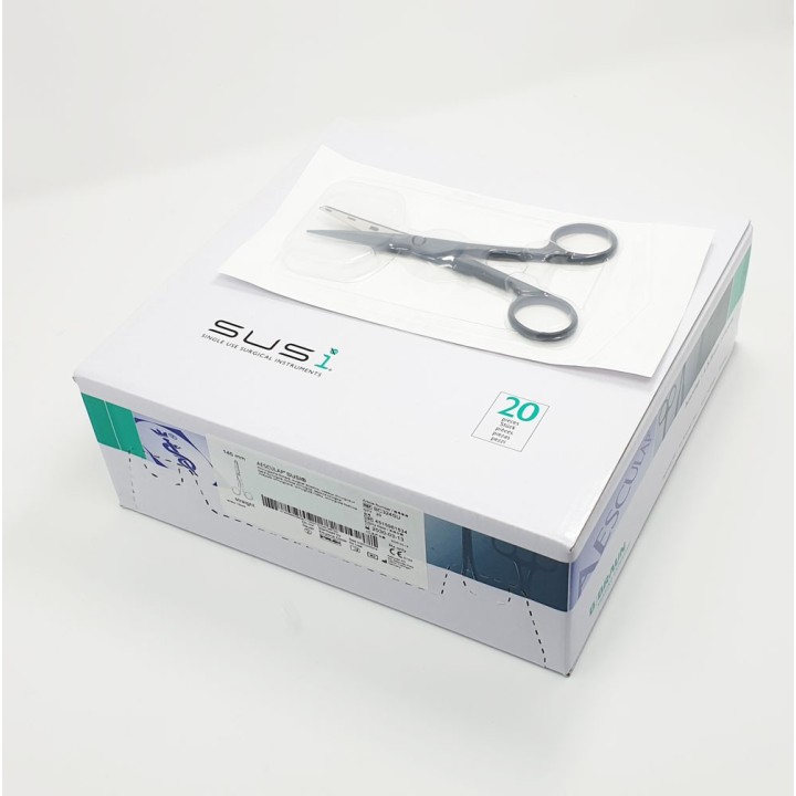 Aesculap SUSI Surgical Scissors, straight, sharp/blunt, 145 mm