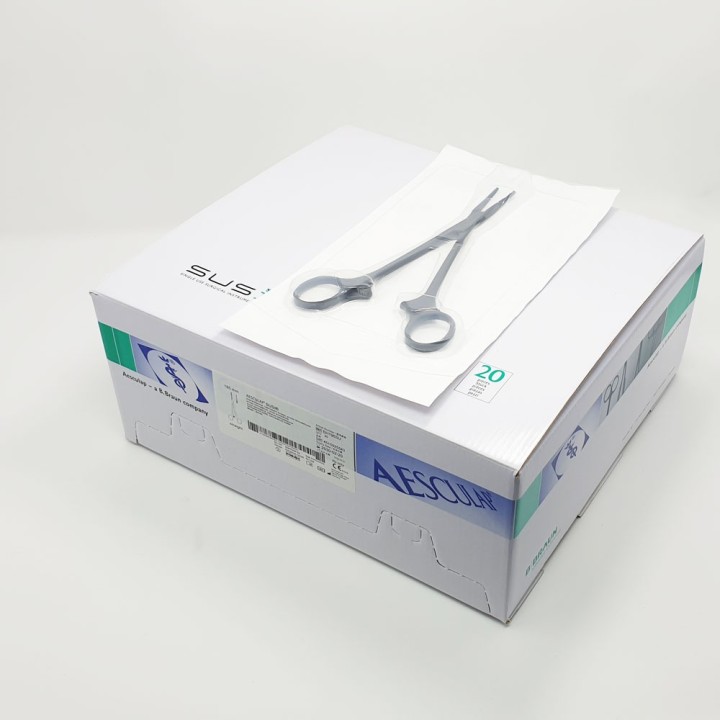 Aesculap SUSI Sponge/Dressing Forceps, straight, 200 mm (7 7/8"), sterile